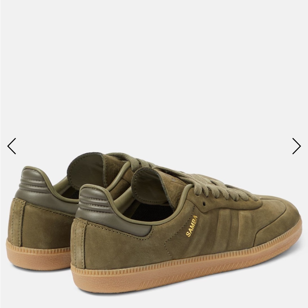 adidas Samba Olive Green Suede Sneakers - Picture 5 of 7